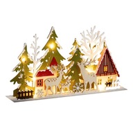 VIANOČNÉ MESTO VIANOČNÁ SCÉNA 13 LED 30X6X17 CM VIANOČNÉ MESTO VIANOČNÁ SCÉNA 13 LED 30X6X17 CM