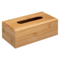 Krabička na vreckovky, bambusová klasická hnedá
