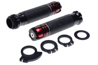 Leoshi čierne CNC rukoväte riadidiel s 22 mm gumou Leoshi čierne CNC rukoväte riadidiel s 22 mm gumou