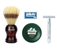Štetka na holenie Mydlo na holenie Razor žiletka Set Štetka na holenie Mydlo na holenie Razor žiletka Set