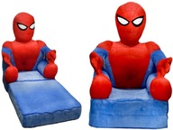 Plyšová modrá izbová stolička Spiderman Plyšová modrá izbová stolička Spiderman