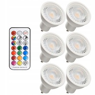 Sada 6 x GU10 RGB + žiarovka s diaľkovým ovládaním Sada 6 x GU10 RGB + žiarovka s diaľkovým ovládaním