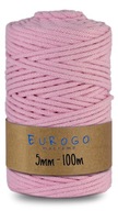 Pink makrama reťazec s ružovým jadrom 100 mm 5 mm Pink makrama reťazec s ružovým jadrom 100 mm 5 mm
