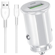 USB QC3.0 autonabíjačka + 1m USB-C KÁBEL USB QC3.0 autonabíjačka + 1m USB-C KÁBEL