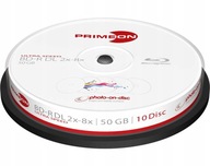 PRIMEON BD-R 50 GB x8 torta 10 potlačiteľná fab. RITEK