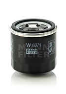 OLEJOVÝ FILTER MANN W67/1 NÁHRADNÝ OP595 OC195 OLEJOVÝ FILTER MANN W67/1 NÁHRADNÝ OP595 OC195