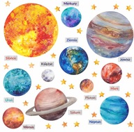 Samolepky na stenu SOLAR SYSTEM PLANETS XL Veľké samolepky na stenu Samolepky na stenu SOLAR SYSTEM PLANETS XL Veľké samolepky na stenu
