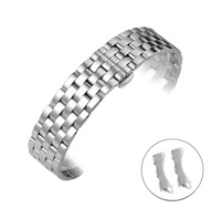 20 mm strieborný oceľový celohodinový náramok + rámčeky 20 mm strieborný oceľový celohodinový náramok + rámčeky