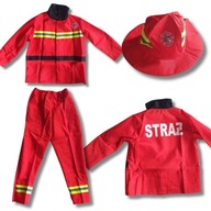 3v1 HASIČ ŠATY STRÁŽCA KOSTÝMU 122/128 3v1 HASIČ ŠATY STRÁŽCA KOSTÝMU 122/128