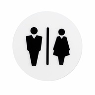 WC tabuľka s bielo/čiernym laminátom WC tabuľka s bielo/čiernym laminátom