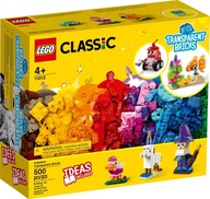 Lego Classic TRANSPARENT 500 ks 11013 kociek