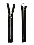 Kovový zips s rukoväťou 18 cm 4 mm Kovový zips s rukoväťou 18 cm 4 mm