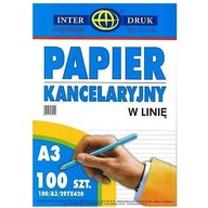 KANCELÁRSKY PAPIER A3 = 100 LISTOV KANCELÁRSKY PAPIER A3 = 100 LISTOV