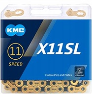 Reťaz na bicykel KMC X11SL Ti-N 11-rýchlostná 118 Gold/Blk + klip Reťaz na bicykel KMC X11SL Ti-N 11-rýchlostná 118 Gold/Blk + klip