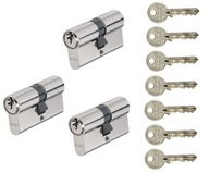 E45 niklové vložky 3x 30/30 ABUS 7 kľúčový systém/ identické kódovanie E45 niklové vložky 3x 30/30 ABUS 7 kľúčový systém/ identické kódovanie