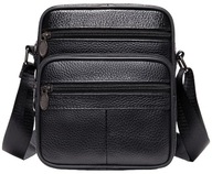 Pánska taška Kožená taška cez rameno Black Messenger Bag Darček Pánska taška Kožená taška cez rameno Black Messenger Bag Darček