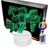 Minecraft Steve Alex and the Dog 3D LED LAMP nočná lampa Minecraft Steve Alex and the Dog 3D LED LAMP nočná lampa