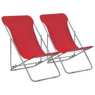 Skladacie plážové stoličky, sada 2 ks, oceľ, tkanina Oxf