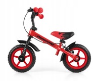 Detský balančný bicykel s brzdou Red