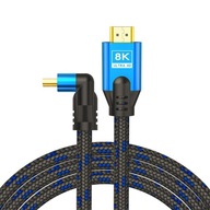 Kábel HDMI M v2.1 Savio CL-175, 5m, 8K, lomený