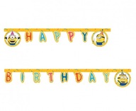 Papierový banner Happy Birthday Minions 2m Papierový banner Happy Birthday Minions 2m