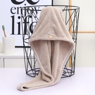 Koralový fleece čiapka do suchých vlasov uterák čistá farba mi Koralový fleece čiapka do suchých vlasov uterák čistá farba mi