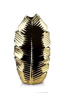Keramická váza LEAF GOLD, zlatá, 7x14xv28cm