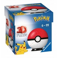 Ravensburger 3D puzzle Guľa 54 dielikov Pokémon červený Ravensburger 3D puzzle Guľa 54 dielikov Pokémon červený