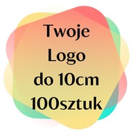 Nažehľovacia termonálepka s logom do 10cm 100 kusov