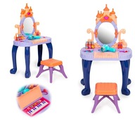 Toaletný stolík pre deti, klávesnica, kozmetika, LED zvuky