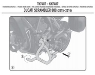 KAPPA KRYTY MOTORA DUCATI Scrambler 400 16-19, Icon 800 15-19 ČIERNA