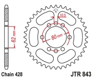 JT ZADNÉ OZNAČENIE 843 54 YAMAHA DT 80LC '85-'94 JT ZADNÉ OZNAČENIE 843 54 YAMAHA DT 80LC '85-'94