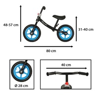 Ultraľahký balančný bicykel Trike Fix Balance 1,8 kg, čierno-modrý Ultraľahký balančný bicykel Trike Fix Balance 1,8 kg, čierno-modrý