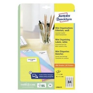 Avery biele mini etikety 25xA4 46x11,1mm