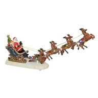 LED vianočná figúrka Dekorácia soba na saniach Santa Claus 36cm LED vianočná figúrka Dekorácia soba na saniach Santa Claus 36cm