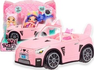 Zapnuté! Zapnuté! Zapnuté! Surprise Plyšové ružové kabrioletové auto ružové mačiatko AR4921