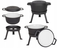 3-v-1 SMALTOVANÝ LIATINOVÝ KALDEL 5L Pokrievka s funkciou grilu OHNINC 3-v-1 SMALTOVANÝ LIATINOVÝ KALDEL 5L Pokrievka s funkciou grilu OHNINC