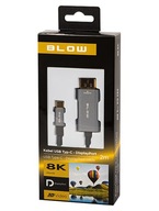 KÁBEL DISPLAYPORT USB TYP-C 3.1 8K 4K 1.4HDR TV MONITOR PROJEKTOR 2M