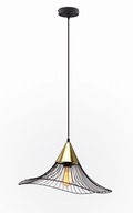 Krásna čierno-zlatá závesná lampa Fiore Krásna čierno-zlatá závesná lampa Fiore