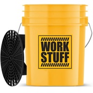 WORK STUFF Detailing Bucket Yellow WASH vedro + separátor na umývanie auta WORK STUFF Detailing Bucket Yellow WASH vedro + separátor na umývanie auta