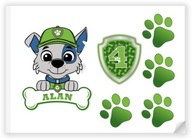 PAW PATROL Rocky číslo + potlač mena PAW PATROL Rocky číslo + potlač mena