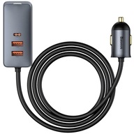 Autonabíjačka s 2xUSB +2xUSB-C 120W hubom Autonabíjačka s 2xUSB +2xUSB-C 120W hubom
