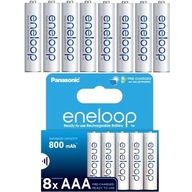 8X AAA/R3 BATÉRIE 800mAh NiMH BATERIE PANASONIC ENELOOP JAPONSKO 8X AAA/R3 BATÉRIE 800mAh NiMH BATERIE PANASONIC ENELOOP JAPONSKO