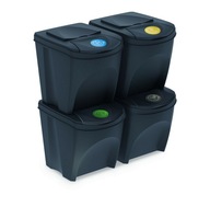Sada 4 ks odpadkových košov SORTIBOX IKWB25S4 s objemom 100L Sada 4 ks odpadkových košov SORTIBOX IKWB25S4 s objemom 100L