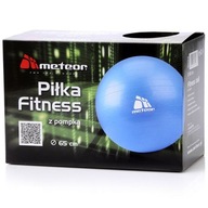 Fitness lopta s pumpou, 65 cm, modrá, do 300 kg