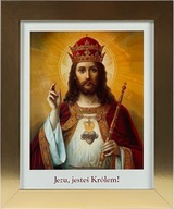 OBRAZ 30x25 ZLATÝ RÁM JEŽIŠE KRÁĽ KRÁĽ OBRAZ 30x25 ZLATÝ RÁM JEŽIŠE KRÁĽ KRÁĽ