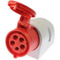 Zásuvka 32A/400V 5-pin plastová. Zásuvka 32A/400V 5-pin plastová.