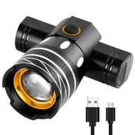 LED BICYKELOVÁ LAMPA XML T6 CREE USB ZOOM VÝKONNÉ 3 REŽIMY