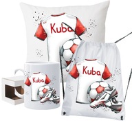 DARČEKOVÝ SET FUTBALOVÝ VANKÚŠ TAŠKA HRNÍČEK + AKÝKOĽVEK MENO DARČEKOVÝ SET FUTBALOVÝ VANKÚŠ TAŠKA HRNÍČEK + AKÝKOĽVEK MENO