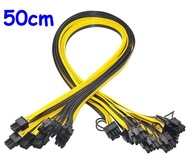 PCI-E GPU 6pin samec na 6+2pin Riser samec kábel PCI-E GPU 6pin samec na 6+2pin Riser samec kábel